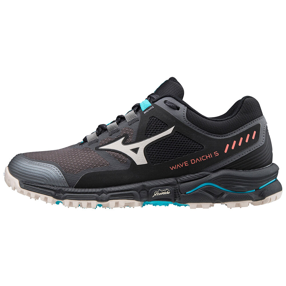 Tenis Para Trilha Mizuno Wave Daichi 5 - Mulher - Pretas/Cinzentas/Azuis - VNYWF4756